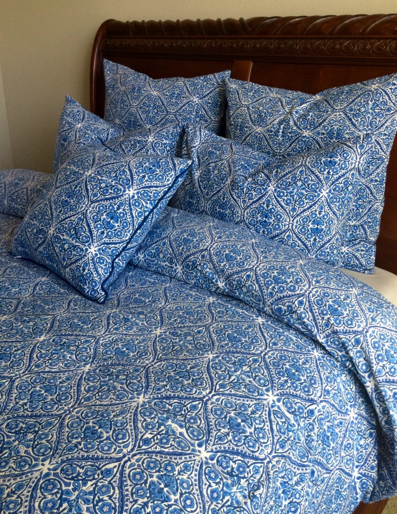 Euro Covers/shams/bed Pillows/ Decorative Pillows /blue Etsy