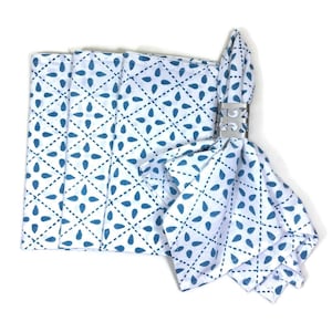 cloth napkins set of 4 / hand block printed/ summer napkins / blue dinner napkins / table linens /dinner napkins / blue cotton napkins