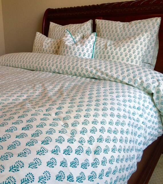 Blue King Floral Duvet Set King Bed Cover Blue Duvet Cover Etsy