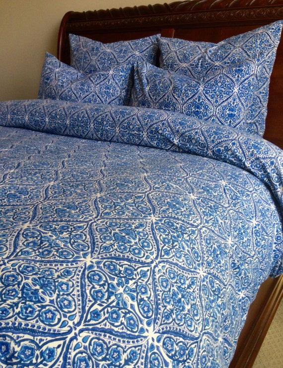 Blue Duvet Cover Queen Full Duvet Queen Duvet Set Comforter Etsy