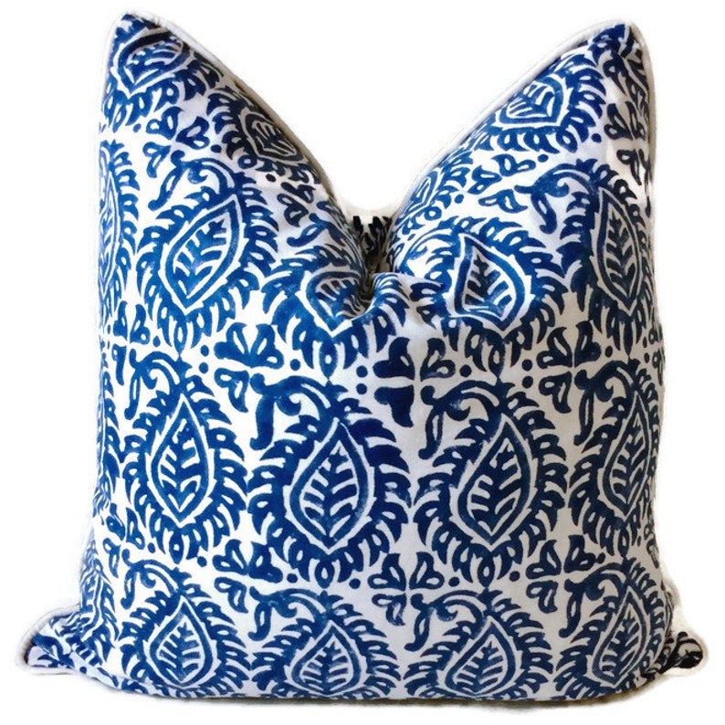 Blue Decorative Pillows Pillow Cases Pillow Cover 18x18 Etsy