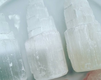 Selenite Tower, Crystal Grid, Witchy Gifts, Altar Crystals!