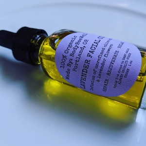 Lavender Facial Oil, Organic Lavender Oil, Organic Facial Serum, Vegan Moisturizer, Herbal Skincare, Vegan Cosmetics, Cruelty-Free Beauty!