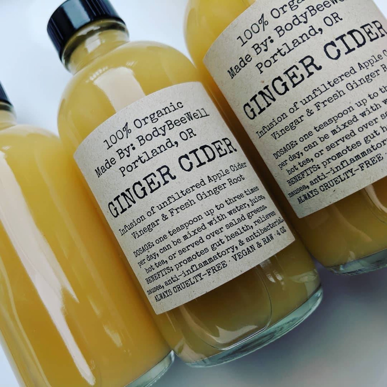 Organic Ginger Cider Gut Health Apple Cider Vinegar Etsy