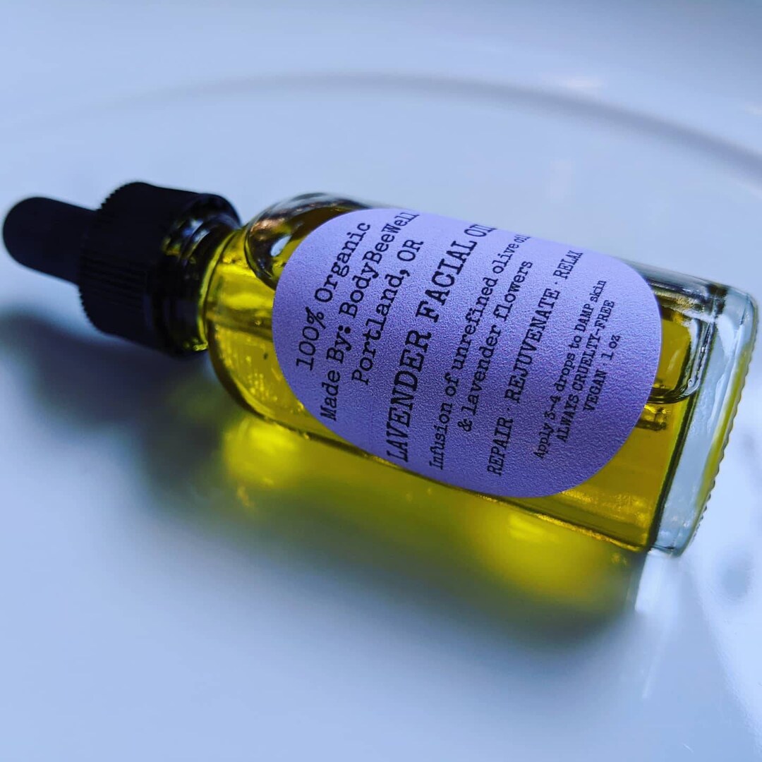 Lavender Facial Oil, Organic Lavender Oil, Organic Facial Serum, Vegan