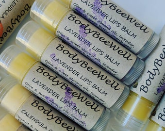 Organic Lavender Lips Balm, Cosmetics, Chapstick, Makeup, Cruelty Free Beauty!