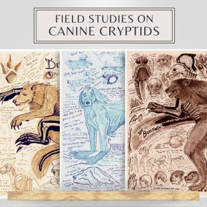 Cryptid Werewolf and Canine Anatomy Study Drawings & Prints - LARP Creature Journal