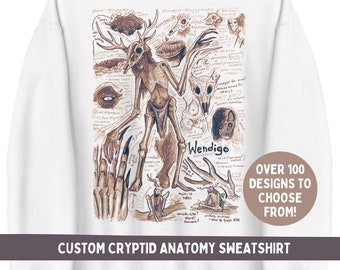 Cryptid Anatomy Custom Unisex Sweatshirt