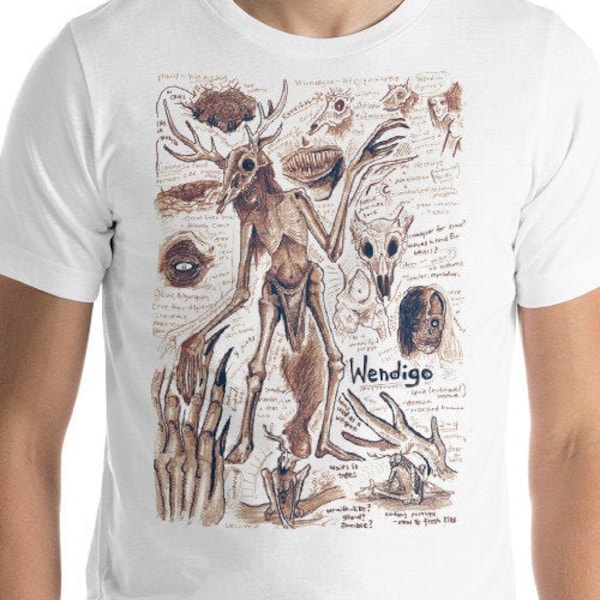 Wendigo Monster T-Shirt and Other Cryptid, Undead, Macabre, Gory and Grotesque Tees