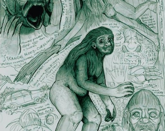 Bigfoot Print | Wild Man of Enon: Ohio Cryptozoology Field Guide Art