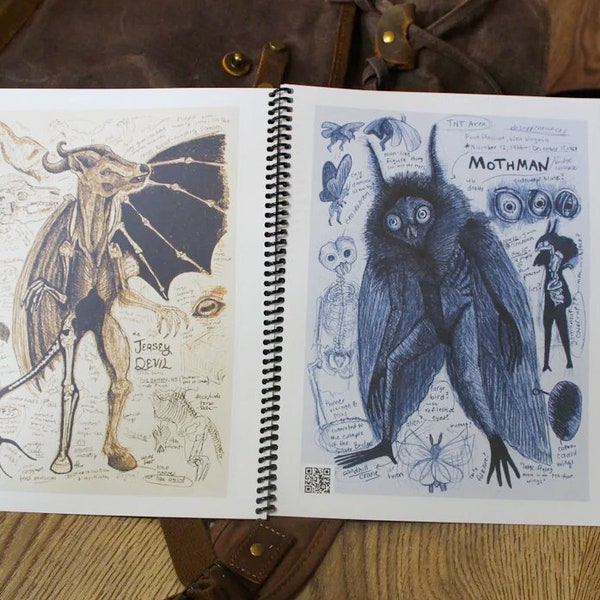 Cryptid Field Art Sketchbook & Complete Collection Volumes 1 - 4 Flipbook| West Virginia, Appalachia, and Legendary Creatures