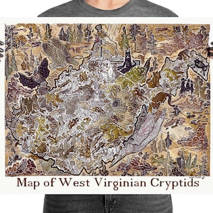 West Virginia Cryptozoology Monster Map