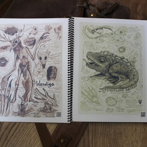 Cryptid Field Art Sketchbook & Complete Collection Volumes 1 4 Flipbook West Virginia, Appalachia, and Legendary Creatures image 2