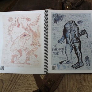 Cryptid Field Art Sketchbook & Complete Collection Volumes 1 4 Flipbook West Virginia, Appalachia, and Legendary Creatures image 4