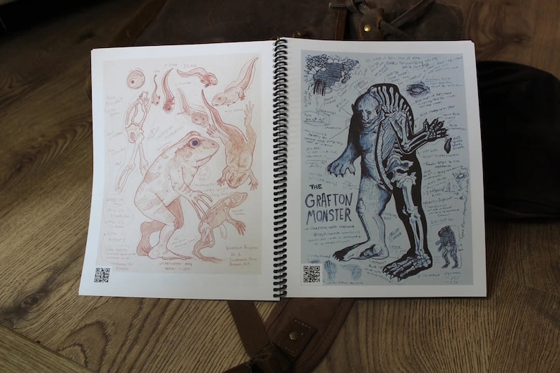 Cryptid Field Art Sketchbook & Complete Collection Volumes 1 4 Flipbook West Virginia, Appalachia, and Legendary Creatures image 4