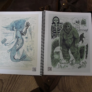 Cryptid Field Art Sketchbook & Complete Collection Volumes 1 4 Flipbook West Virginia, Appalachia, and Legendary Creatures image 5