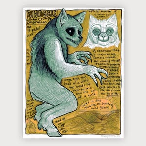 Giwoggle Pennsylvania Cryptid Postcard & Mini Print