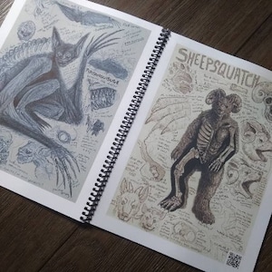 Cryptid Field Art Sketchbook & Complete Collection Volumes 1 4 Flipbook West Virginia, Appalachia, and Legendary Creatures image 7