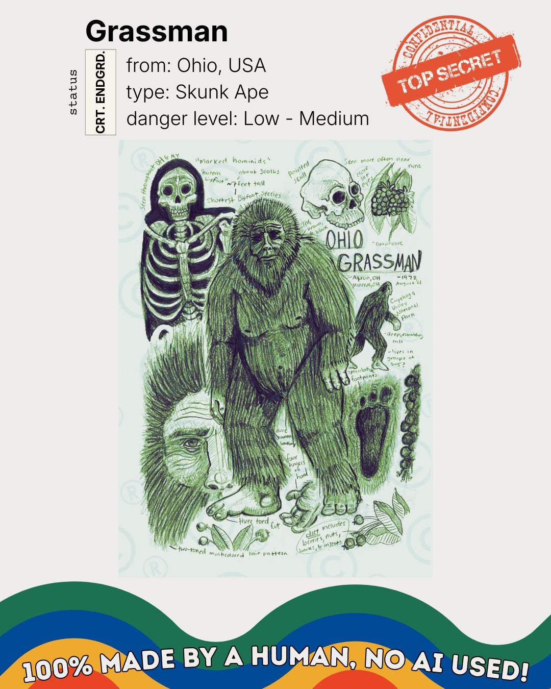 Bigfoot Print | OH Grassman: Ohio Cryptozoology Field Guide Art