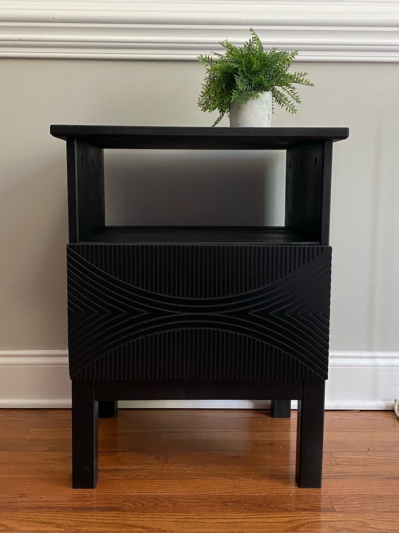 IKEA Tarva Carved Nightstand Drawer Front Etsy