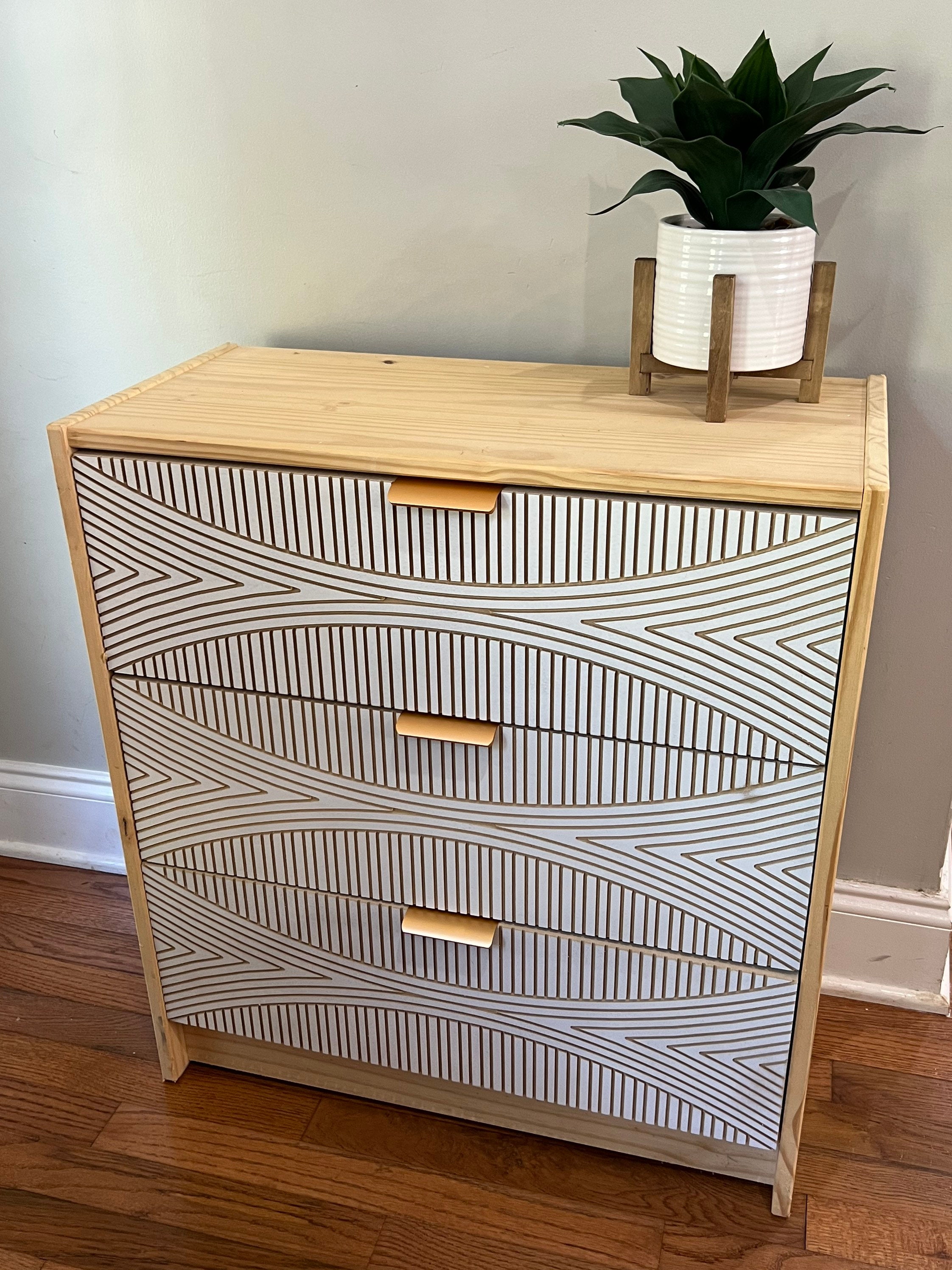 Hand Crafted Ikea Hack – Rustic Wood Top And Sides Dresser Cover