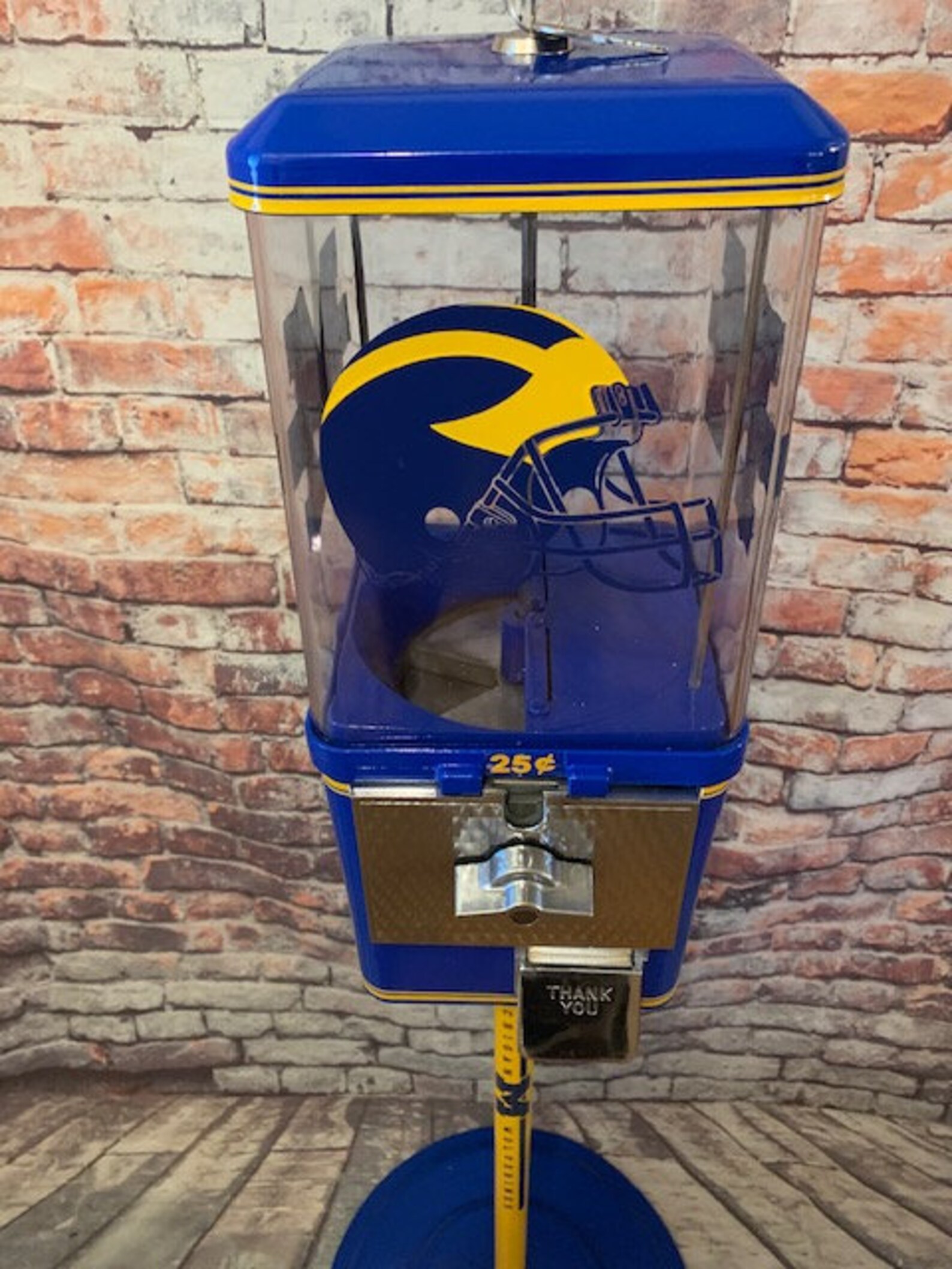 Gumball Machine Candy Dispenser Michigan Wolverines Game Room Etsy