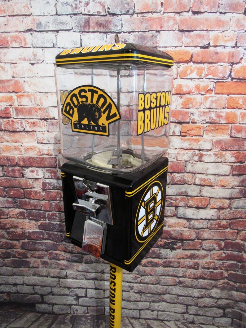 Vintage Gumball Machine Northwestern Glass Globe Boston Bruins Etsy