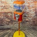 Pez candy inspired  Vintage gumball machine Acorn glass globe  with stand man cave decor game room accessories  gift collectibles 