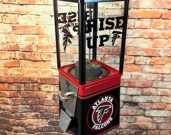 vintage gumball machine Atlanta Falcons inspired sport memorabilia game room 