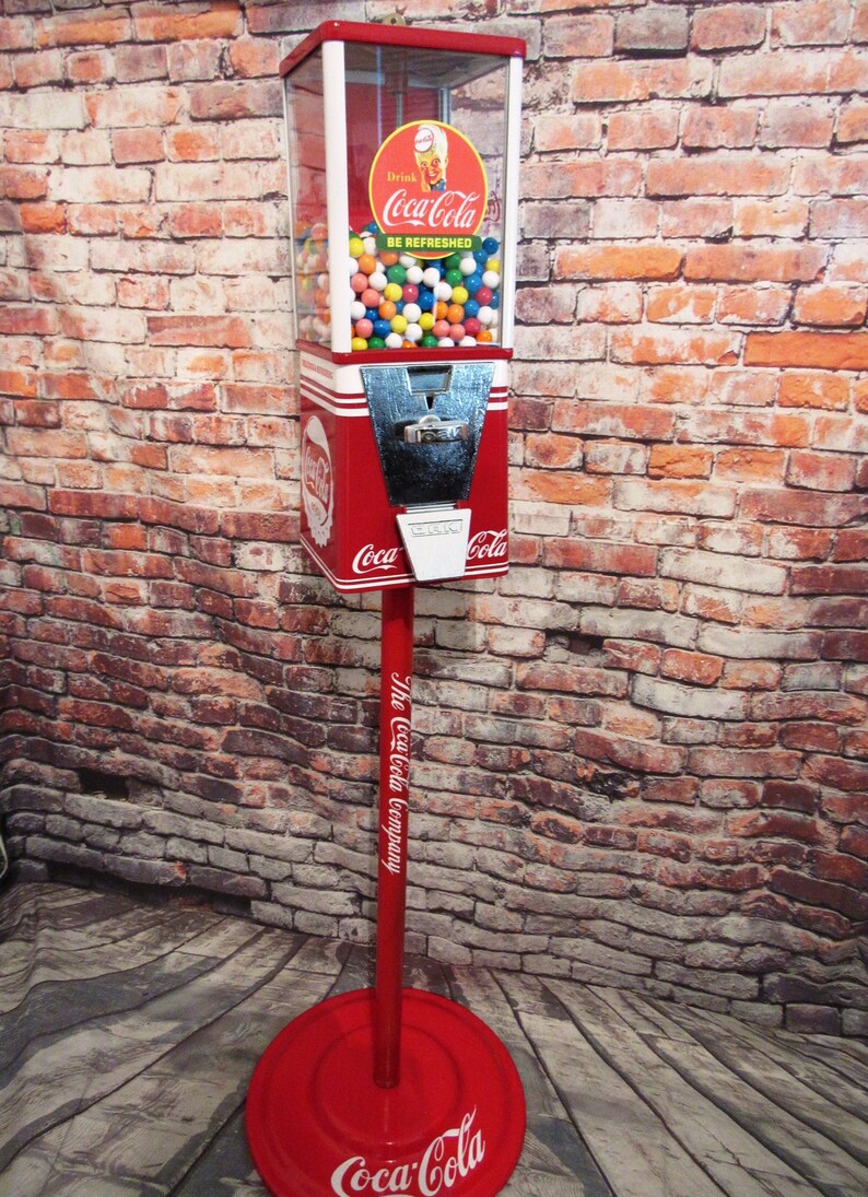 Gumball machine candy dispenser vintage vending machine Coca Etsy