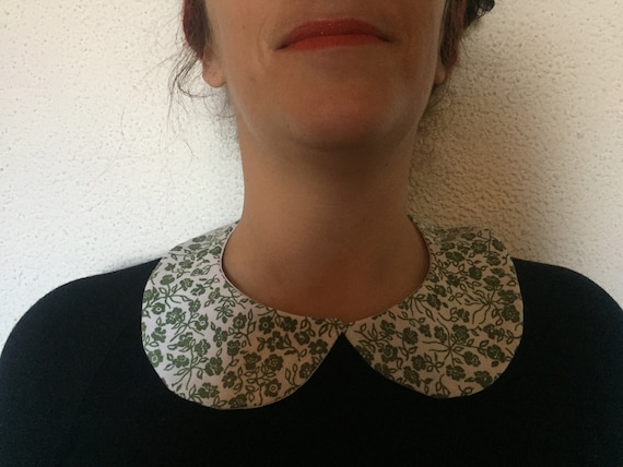 Col Claudine amovible fait main matériaux recycles