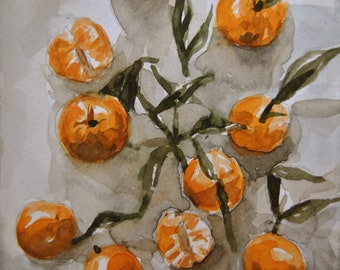 Tangerines, Fruit Drawing, Food Art, Still life, Orange Fruits, Sunny Day, Realistic Drawings,