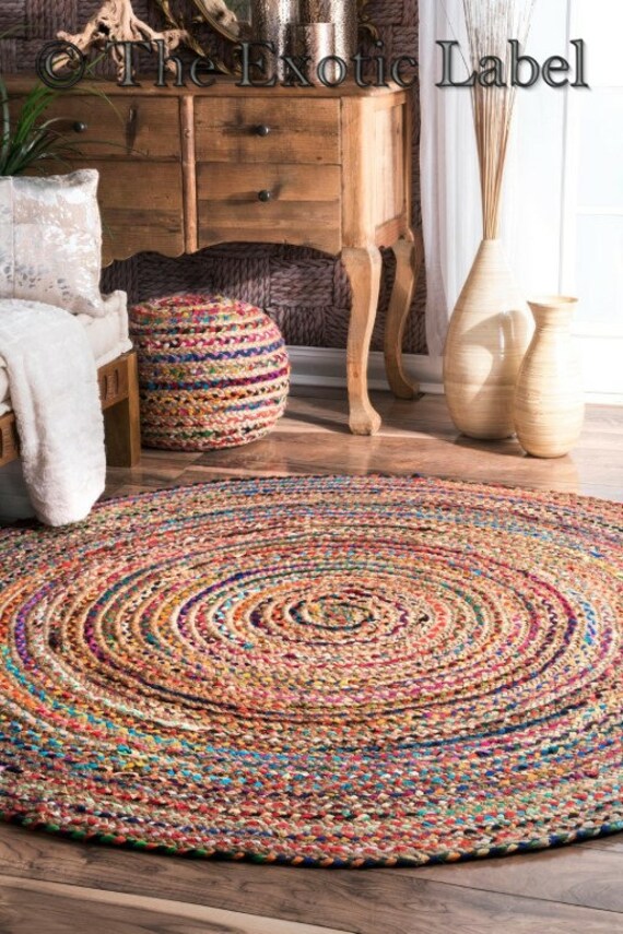 Bohemian Rug Handmade Round Rug Kids Carpet Classic Rag Rug Etsy