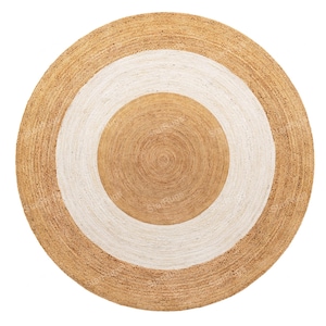 Natural Jute Round Rug, Off White/Ivory Round Rug, Round Jute Rug, Home Decor Round Rug, Bohemian Round Rug, Round Entry Rug, Round Doormat