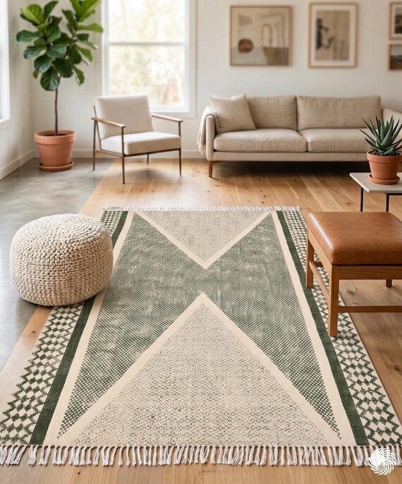 Waschbarer Baumwollteppich, Benutzerdefinierter Teppich, maschinenwaschbarer Teppich für Wohnzimmer, Boho-Esszimmerteppich, weiche Indoor-Outdoor-Teppiche, Badematte