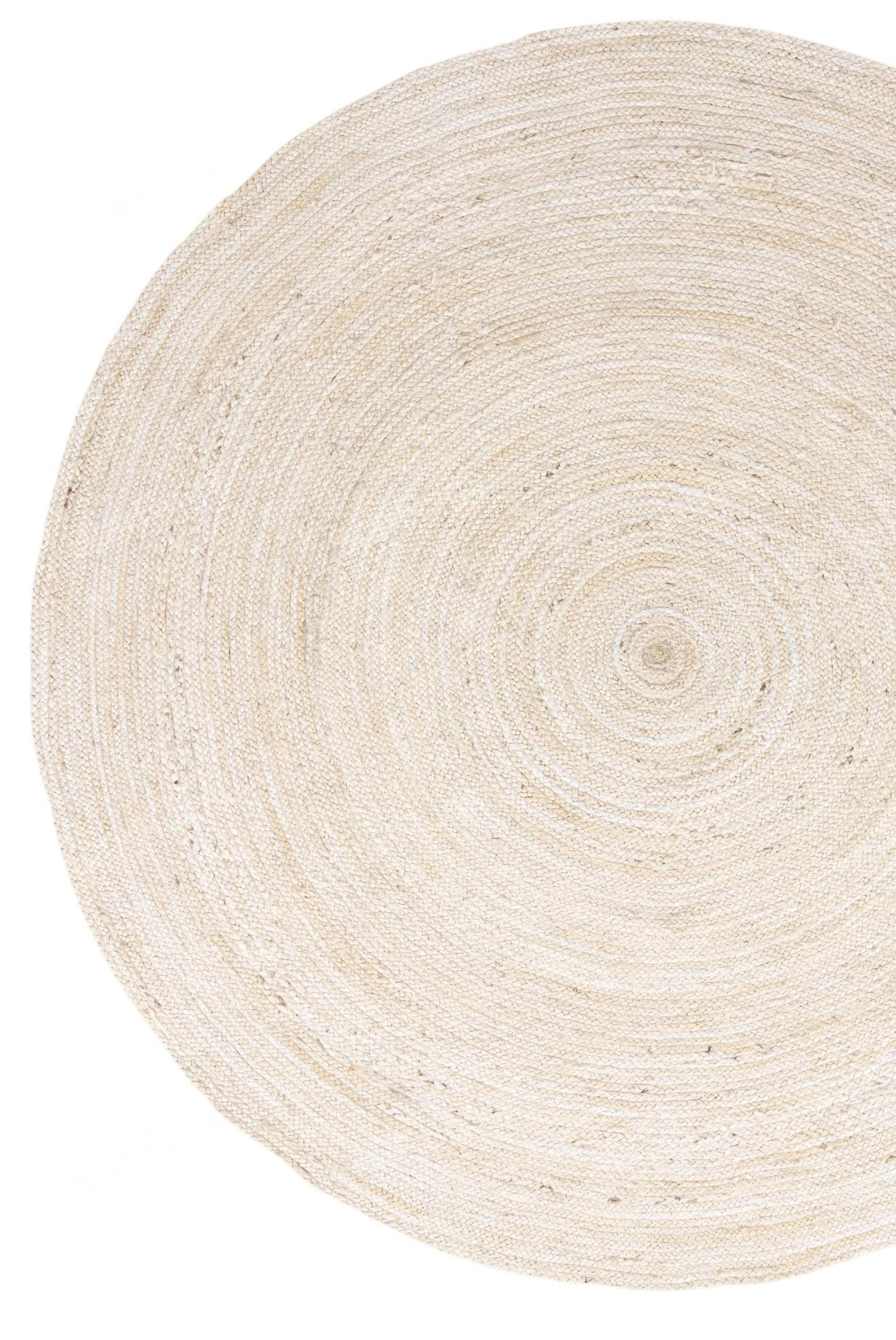 White Round Rug - Round Jute Rug, Natural Jute Round Rug in White/ivory ...