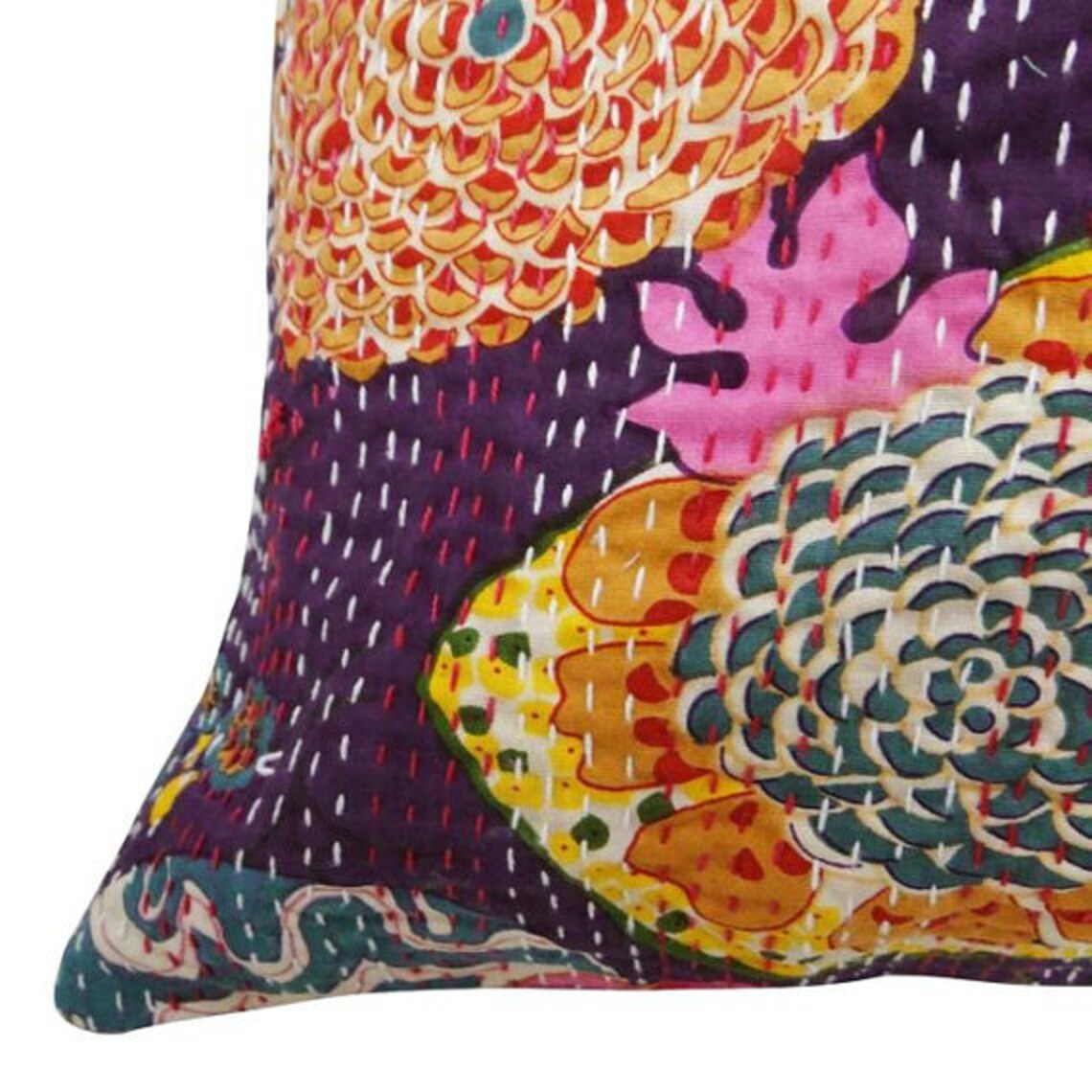 24 oversized purple kantha throw pillows Boho Bedroom Etsy