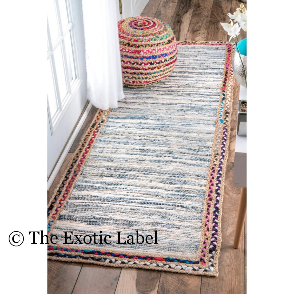 Cotton dhurrie rug Home decor floor rug Long area rug Etsy