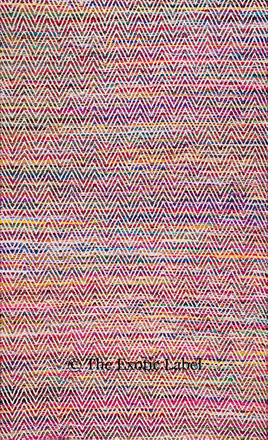 Rectangular Rag Rug Zig Zag Shaped Long Rug Home Decor Floor Etsy