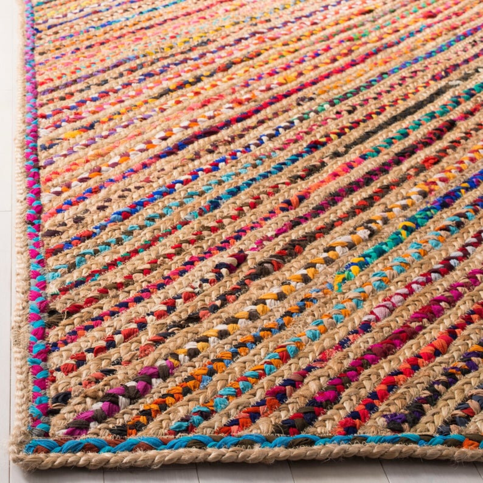 Hand Braided Colorful Rag Rug Accent Rug Bedroom Rug Long Etsy