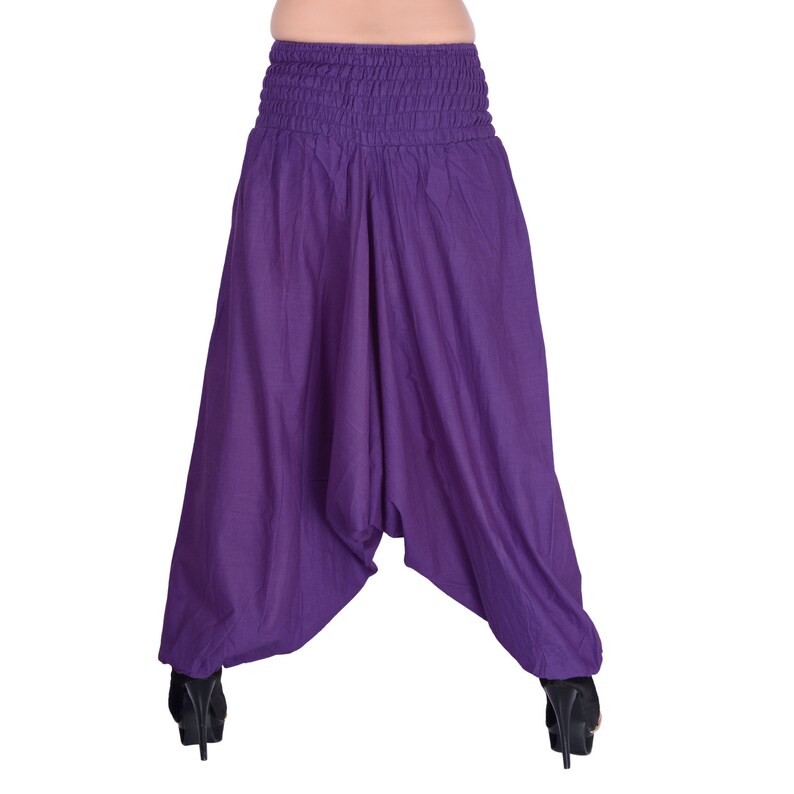 Billowing harem pants purple trouser unisex boho pants | Etsy