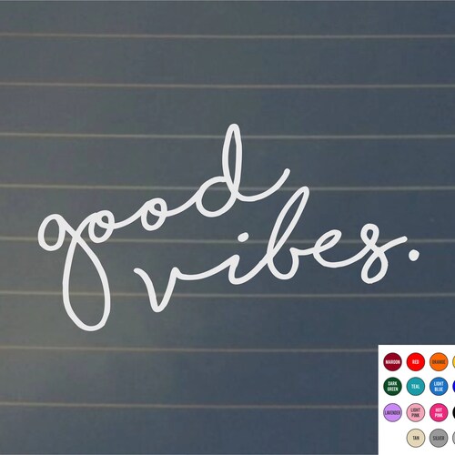 DECAL Good Vibes Decal Good Vibes Laptop Stickers Laptop Etsy