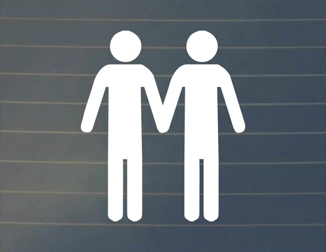 Decal Gay Couple, LGBT Pride, LGBT Car Decal, LGBT Decal, Gay Decal