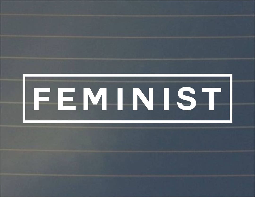 Feisty Feminist Vinyl Decal - 5 Inch Bumper Sticker For Cars, Laptops, Walls & More