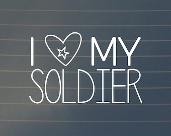 DECAL | I Love My Soldier Decal, Army, Laptop Stickers, Laptop Decals, Car Decals, Decals, Army Decals, Army Stickers, Army Gifts, Vinyl