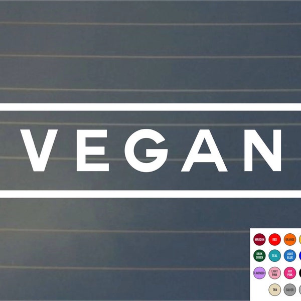 DECAL | Vegan | Vegan Decal | Car Decal | Laptop Decal | Vinyl Decal | Vegan Sticker | Vegan Gift | Window Decal | Bottle Decal