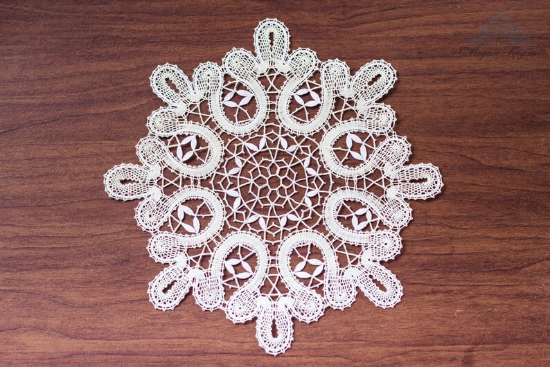 Bobbin lace doily W2 Vologda bobbin lace handmade lace Etsy