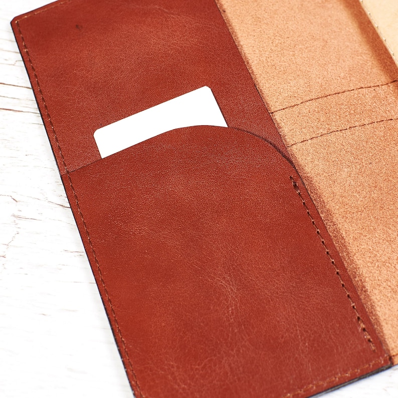 A5 leather journal cover. Notebook cover. Leather cover. Brown notebook holder. Personalized gift image 4