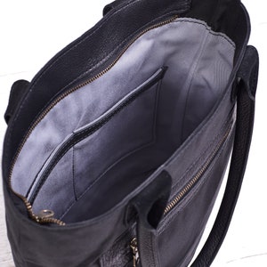 Waxed Canvas Bag, Shoulder Tote, Zipper Bag, Travel Bag, Canvas Diaper Bag, Anniversary Gift image 6