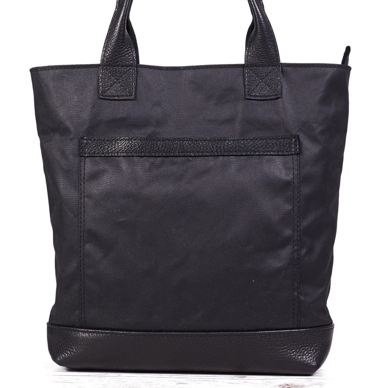 Waxed Canvas Bag, Shoulder Tote, Zipper Bag, Travel Bag, Canvas Diaper Bag, Anniversary Gift image 3